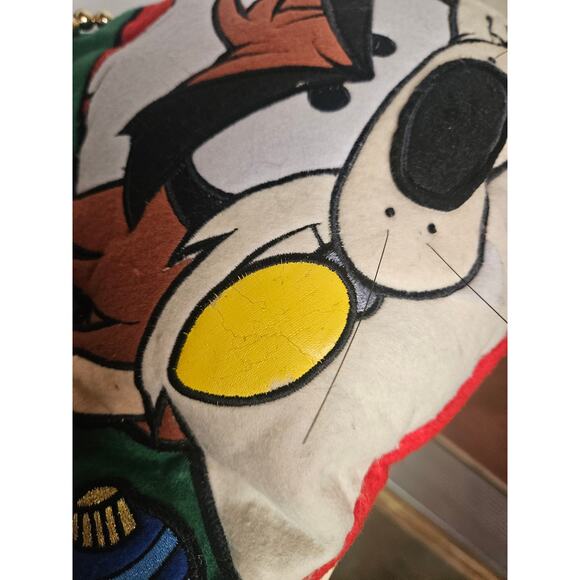 Warner Bros Store Looney Toons Huge Christmas Stocking 2000 Taz Tweety Plush Y2K - Picture 10 of 16